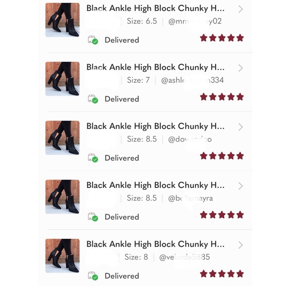 Black Ankle High Block Chunky Heel Booties - Picture 12 of 14
